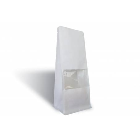 Box Pouch Kraft Blanc fenêtre - Avec personnalisation