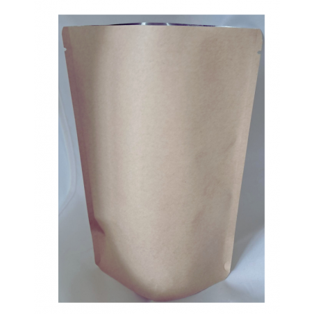 Doypack® Papier Kraft brun - Intérieur Alu - SANS zip